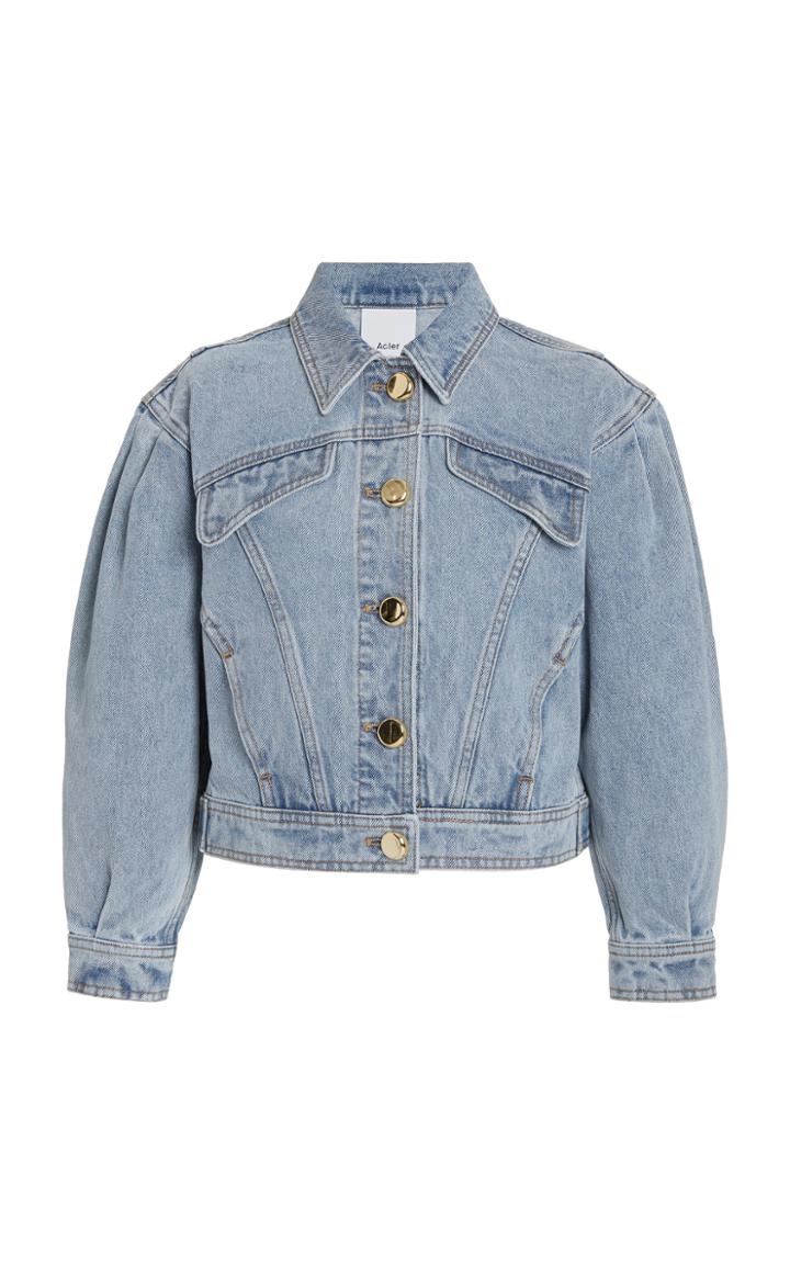 Moda Operandi Acler Florence Puff-sleeve Washed Denim Jacket