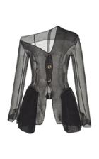 Moda Operandi A.w.a.k.e. Mode Asymetric Button-accented Jacket Size: 36