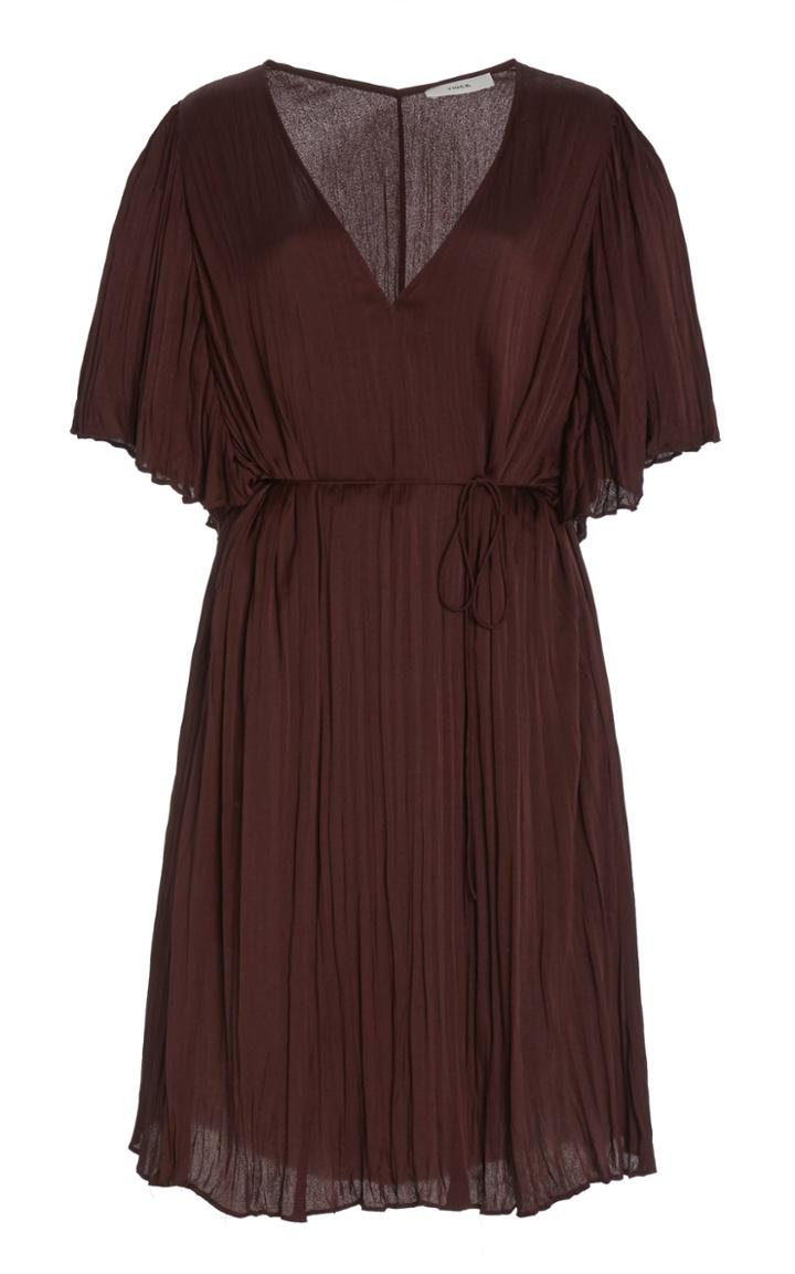 Moda Operandi Vince Crushed Satin Flutter Dress