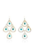 Ashley Pittman Jasiri Horn And Turquoise Earrings