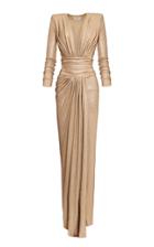 Alexandre Vauthier V-neck Lurex Maxi Dress