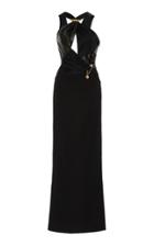 Versace Cutout Embroidered Maxi Dress