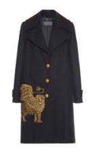 Alberta Ferretti Lion Embroidered Coat