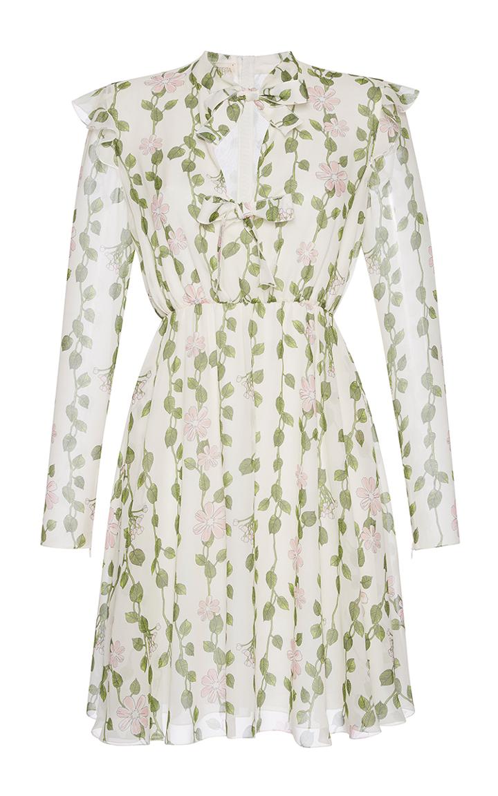 Giambattista Valli Floral Keyhole Mini Dress