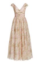 Moda Operandi Giambattista Valli Ruched Floral Georgette Maxi Dress
