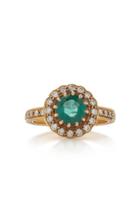 Amrapali 18k Gold Emerald And Diamond Ring