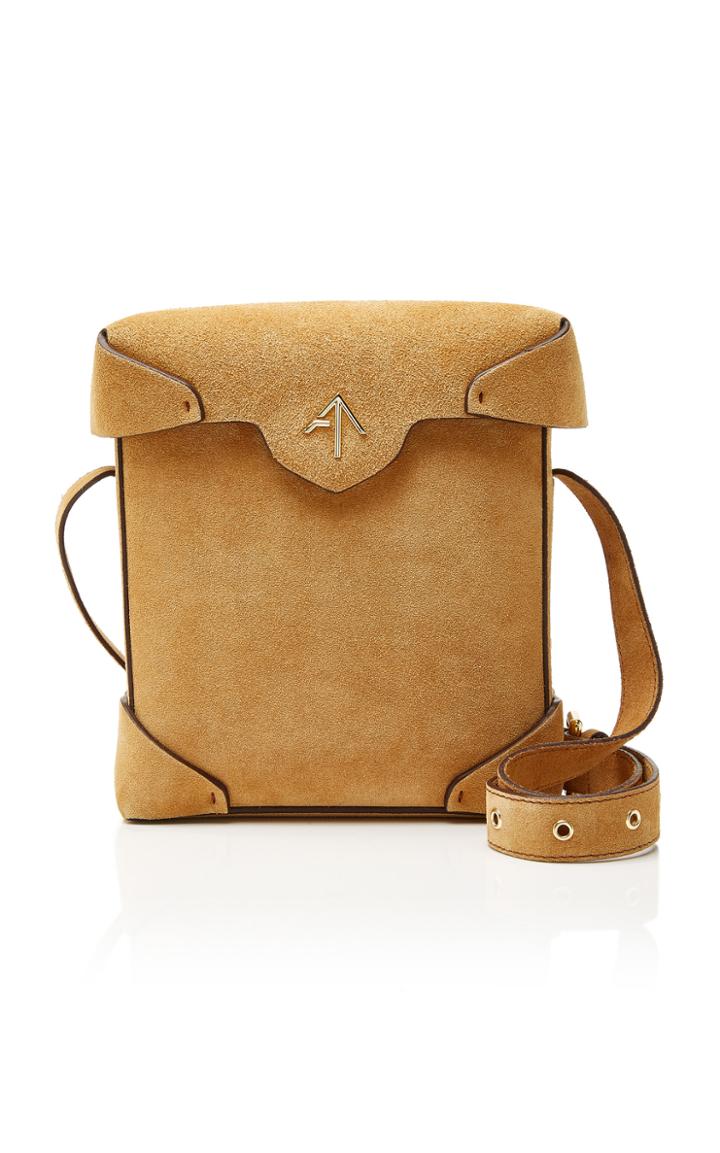 Manu Atelier Pristine Mini Suede Shoulder Bag