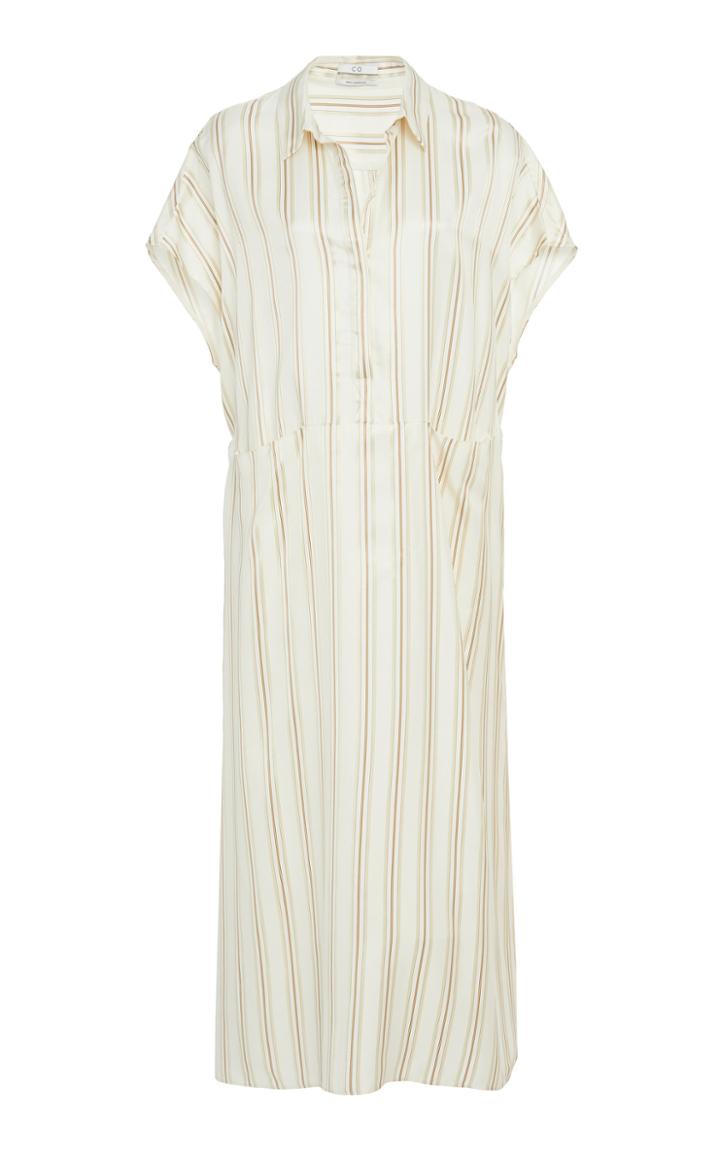 Co Belted Striped Poplin Dress