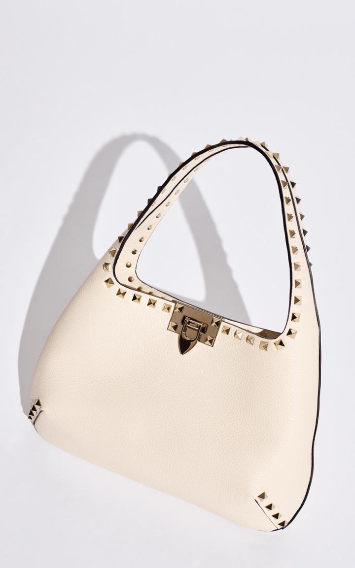 Moda Operandi Valentino Valentino Garavani Rockstud Small Leather Hobo Bag