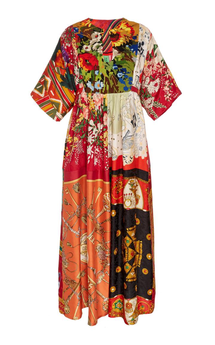 Rianna + Nina Exclusive One Of A Kind Silk Hippie Dress