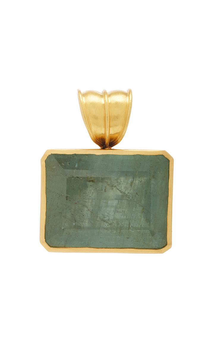 Prounis Green Beryl Block Pendant
