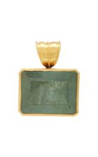 Prounis Green Beryl Block Pendant