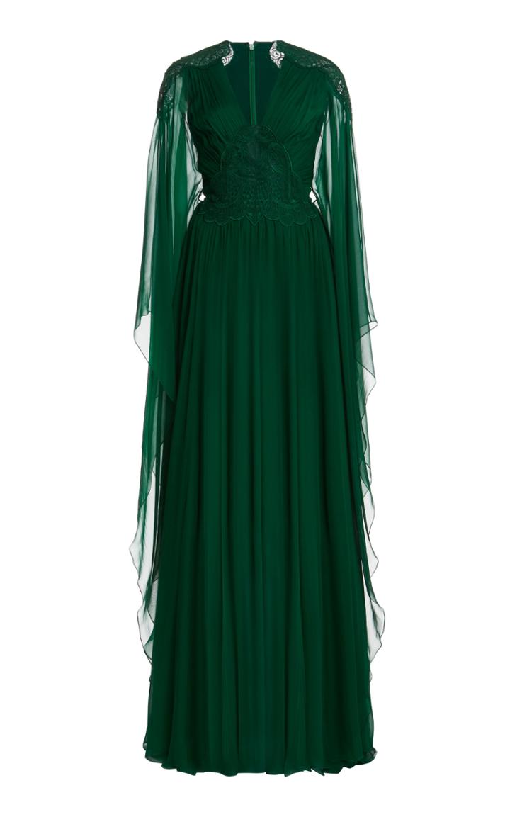 Moda Operandi Zuhair Murad Draped Crepe De Chine Gown