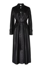 Huishan Zhang Anise Pliss Faux Leather Midi Dress