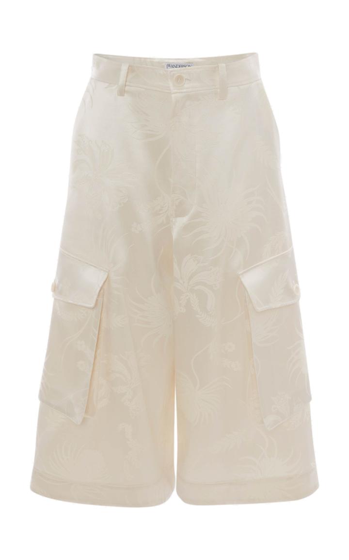 Moda Operandi Jw Anderson Satin Wide-leg Cargo Shorts