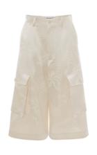 Moda Operandi Jw Anderson Satin Wide-leg Cargo Shorts