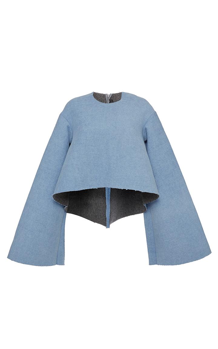 Ellery Blue Protege Wide Sleeve Cop Top