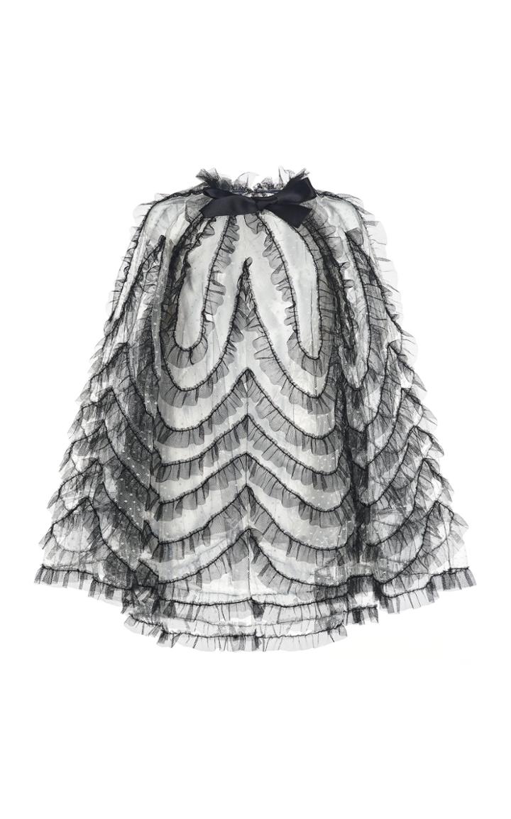 Moda Operandi Giambattista Valli Frilled Tulle Mini Cape