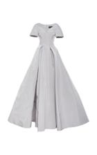 Christian Siriano Silk Structured Bodice Gown