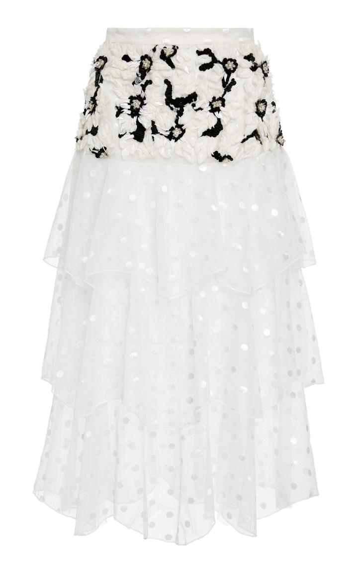 Rodarte Poinsettia Three Tier Skirt