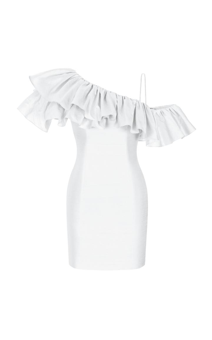 Moda Operandi Rasario Ruffled Silk Dress Size: 34