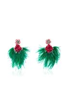 Ranjana Khan Embellished Feather Drop Earrings