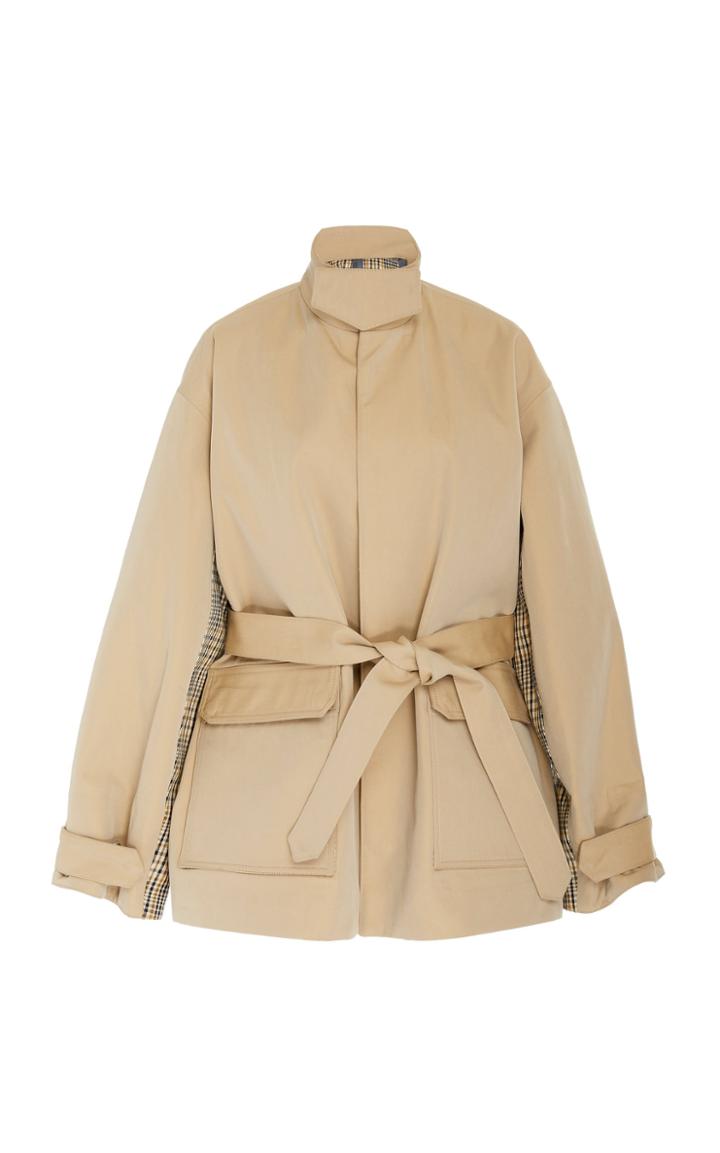 Deveaux Double-faced Plaid Bonded Cotton Jacket