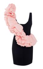 Carmen March Ruffled Taffeta And Crepe Mini Dress