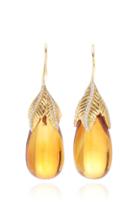 Giovane 18k Gold Citrine And Diamond Earrings