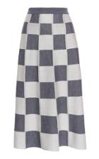Marni Checkered Wool-blend Midi Skirt