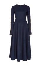 Oscar De La Renta Chain-embellished Jersey Midi Dress