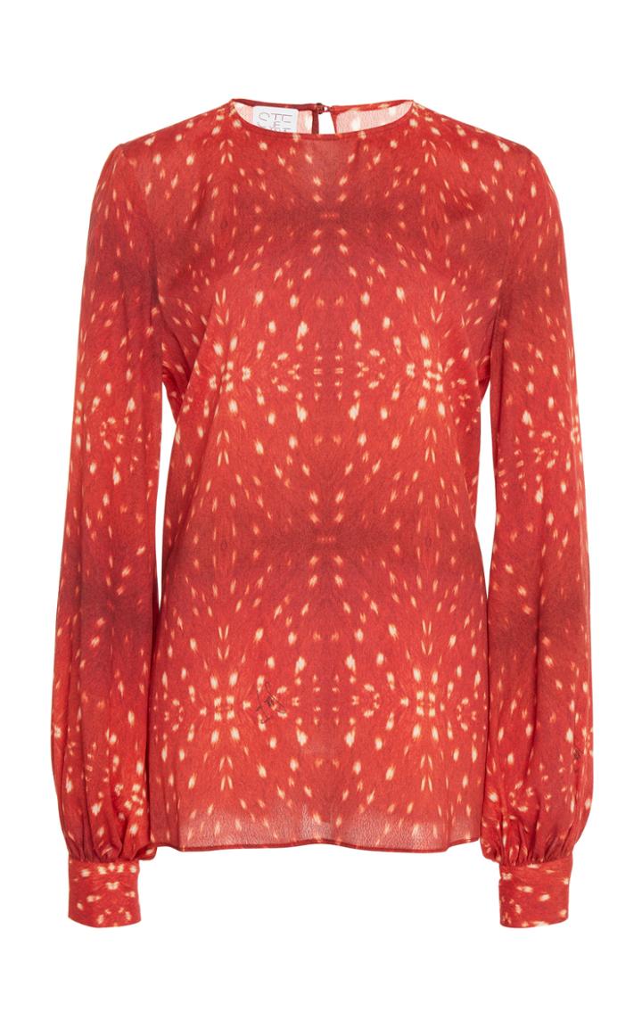 Stella Jean Printed Ruffle Top