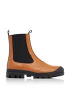 Loewe Rubber-paneled Leather Chelsea Boots