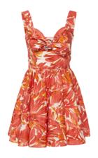 Alexis Belka Tie-front Cotton-blend Mini Dress