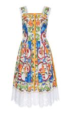Dolce & Gabbana Maiolica Print Button-up Dress
