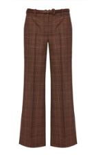 Michael Kors Collection Cropped Wool Check Trouser