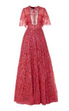 Georges Hobeika Sequin And Bead Embroidered Ball Gown