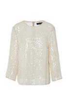 Sally Lapointe Sequined Tulle Top