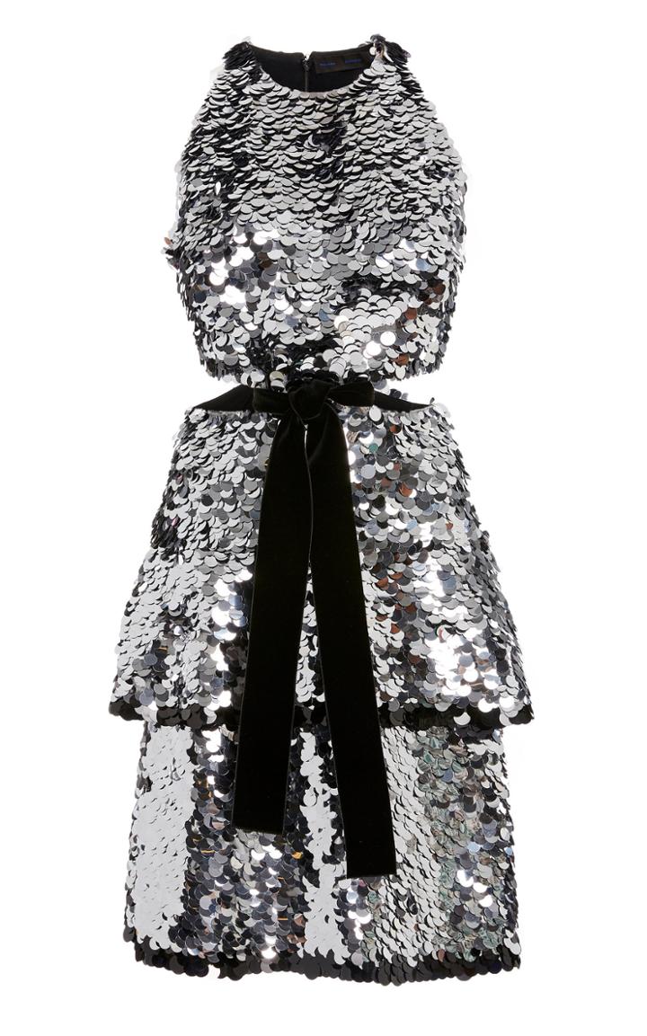 Proenza Schouler Cut Out Sequin Embroidered Dress
