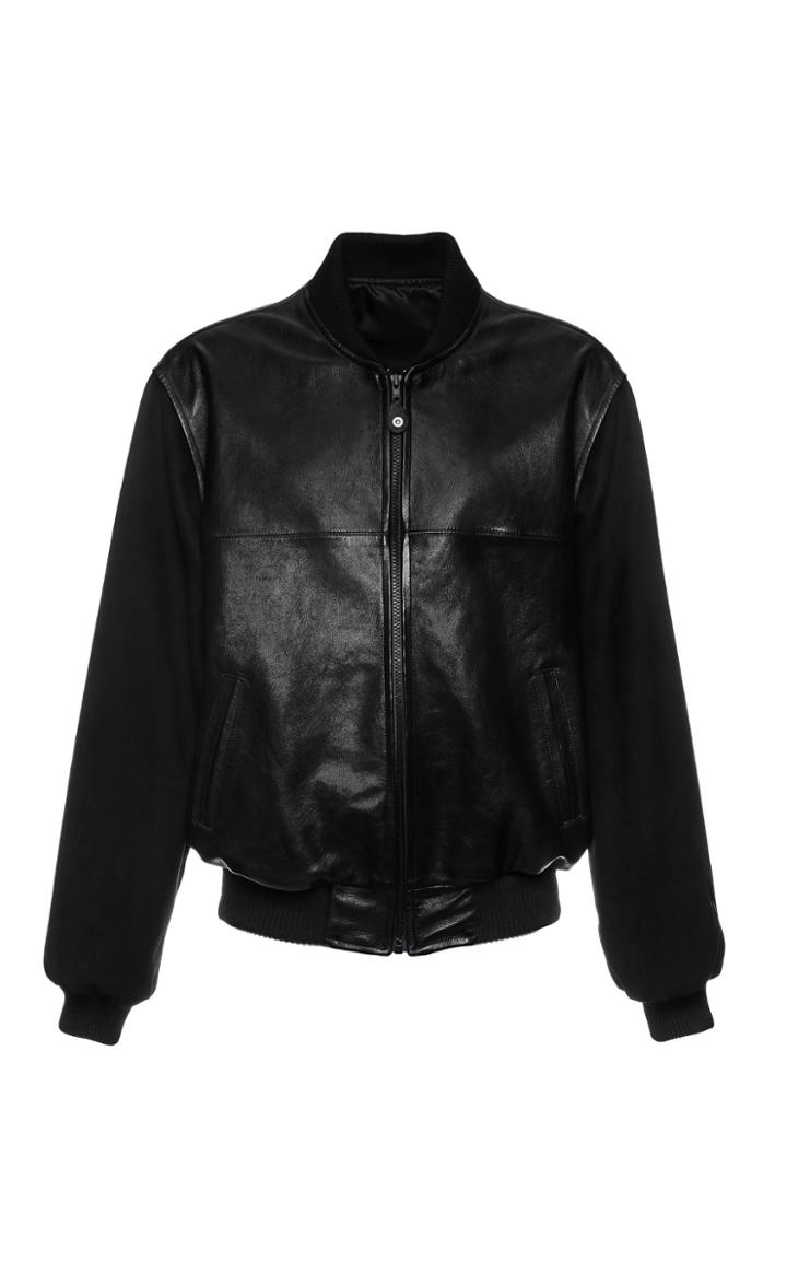 Magda Butrym Riley Leather Bomber Jacket