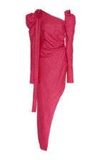 Hellessy Loulou Tie-detailed Asymmetric Cloqu Dress