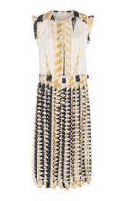 Maison Margiela Vertical Scallop Pleated Dress
