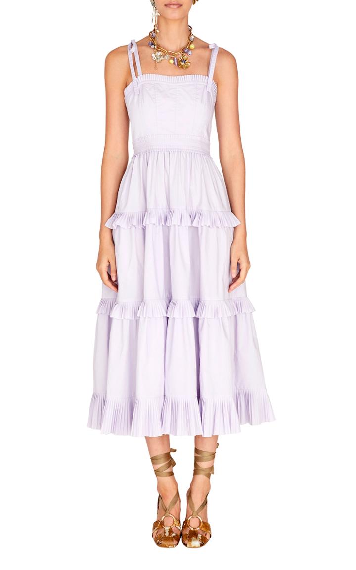 Moda Operandi Ulla Johnson Lune Cotton Sleeveless Midi Dress