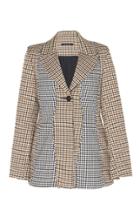 Wynn Hamlyn Curve Checked Blazer