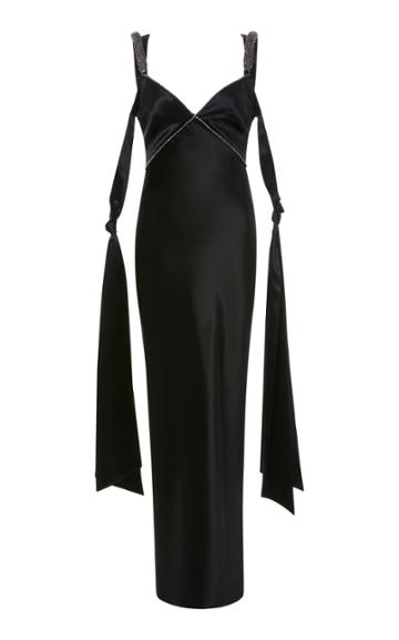Markarian Chaka Satin Aquarius Diamante Dress