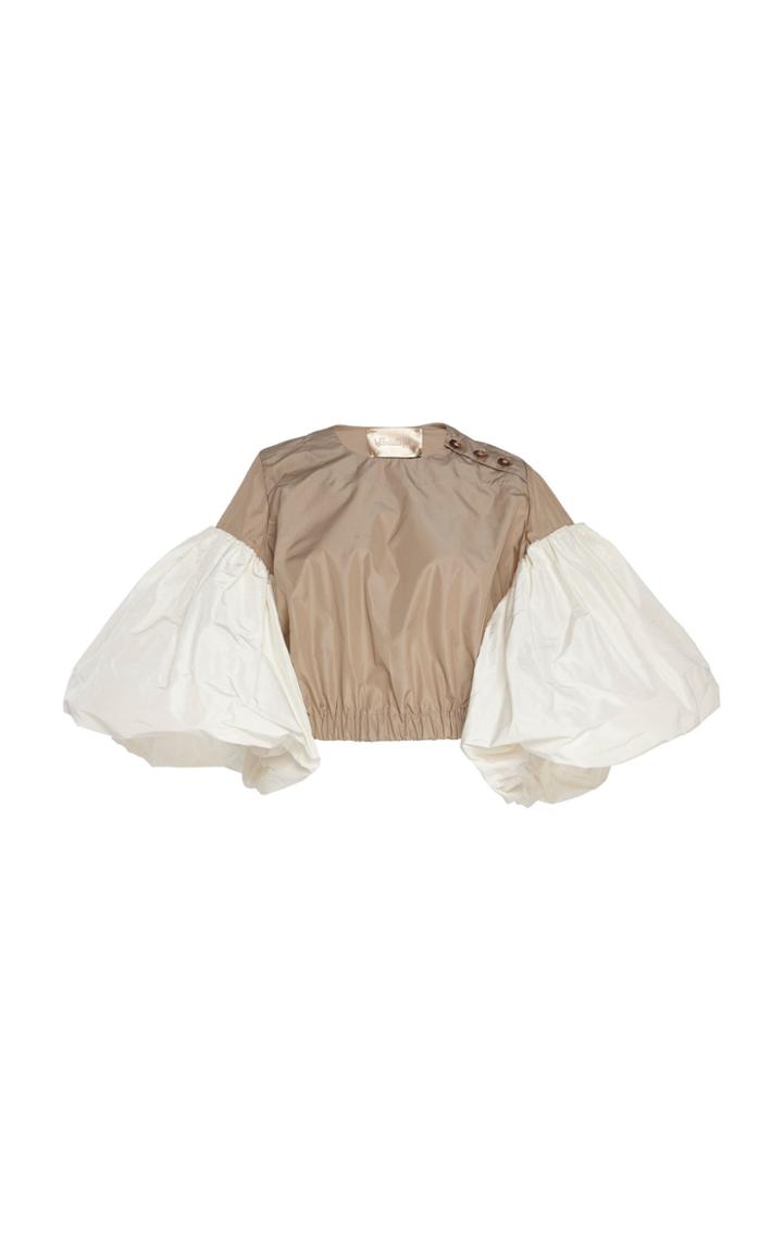 Moda Operandi By Efrain Mogollon De La Vega Silk-taffeta Cropped Top Size: 4