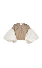 Moda Operandi By Efrain Mogollon De La Vega Silk-taffeta Cropped Top Size: 4