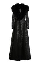 Moda Operandi Pamella Roland Feather-trimmed Lace Coat
