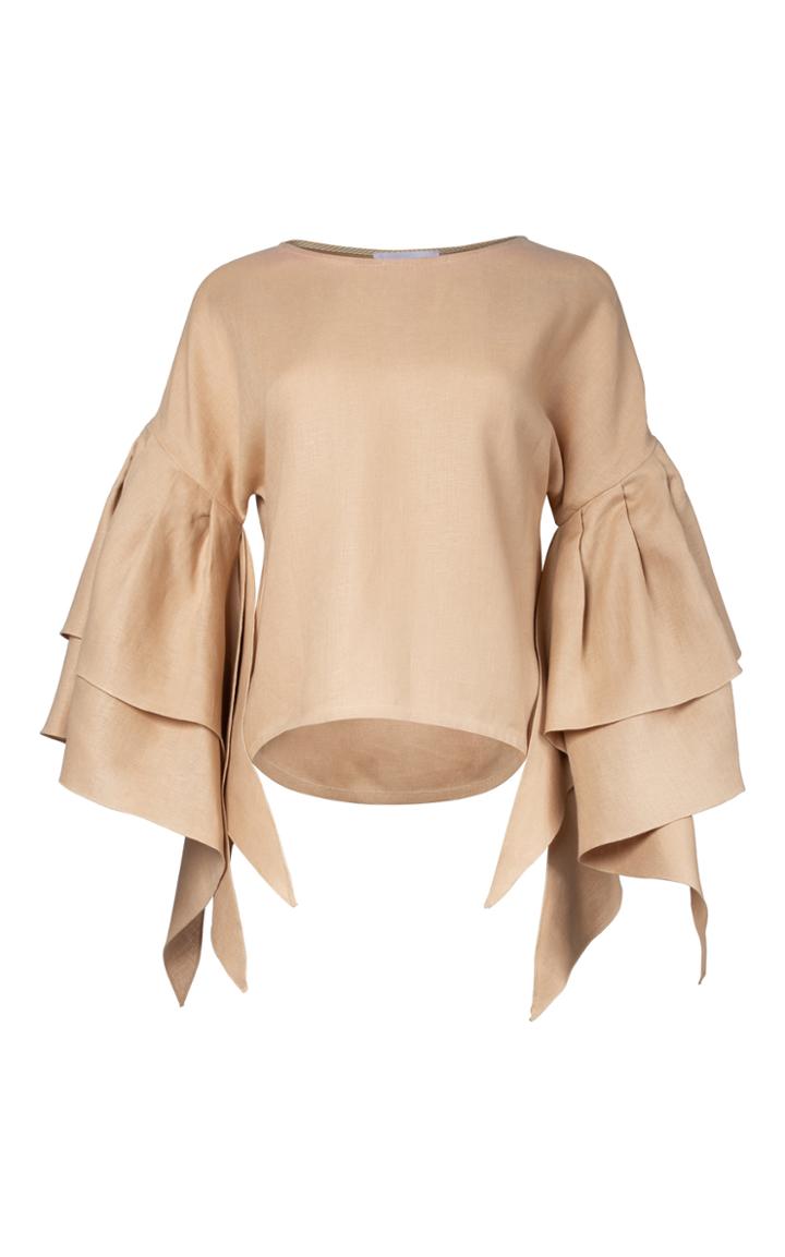 Moda Operandi Leal Daccarett Caa Ruffled Linen Top