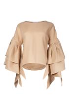 Moda Operandi Leal Daccarett Caa Ruffled Linen Top